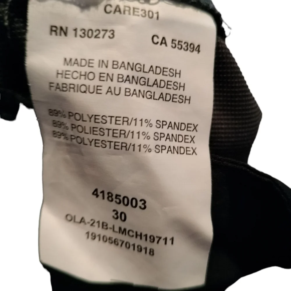 lee performance series size 30 men's tri-flex shorts dark grey 10" inseam nwt - Picture 2 of 7